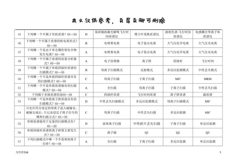 蛋白质组学题库（参考资料）_第5页