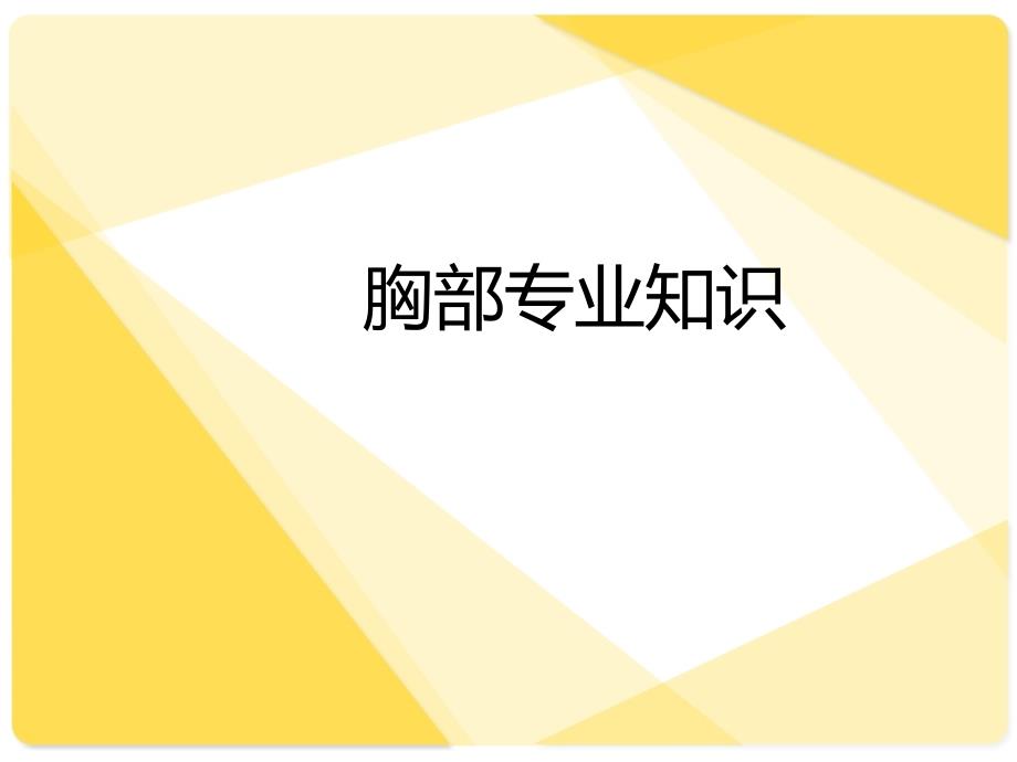 胸部专业知识培训课件_第1页