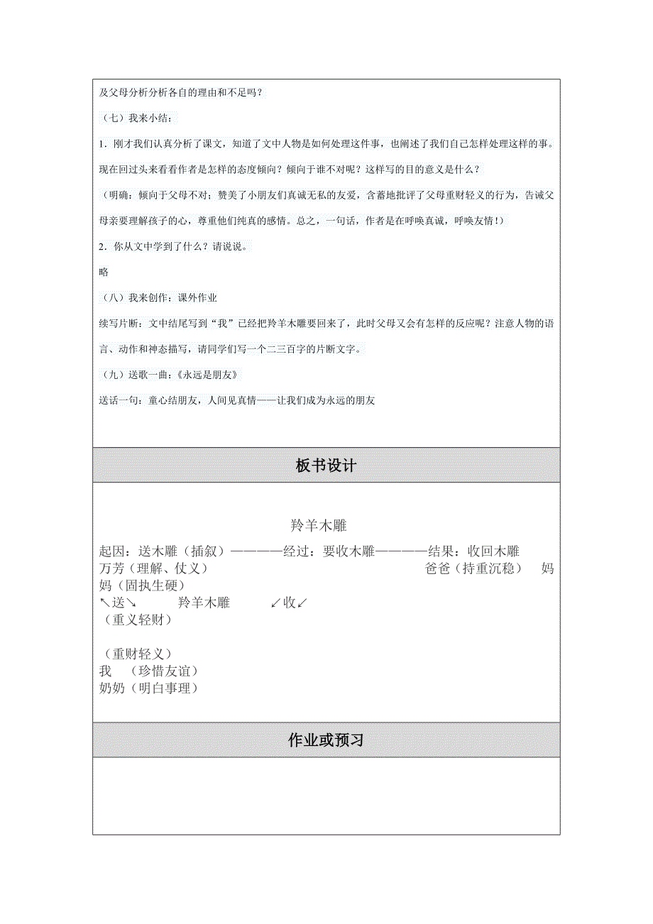 《羚羊木雕》教学设计（教案）模板.doc_第4页