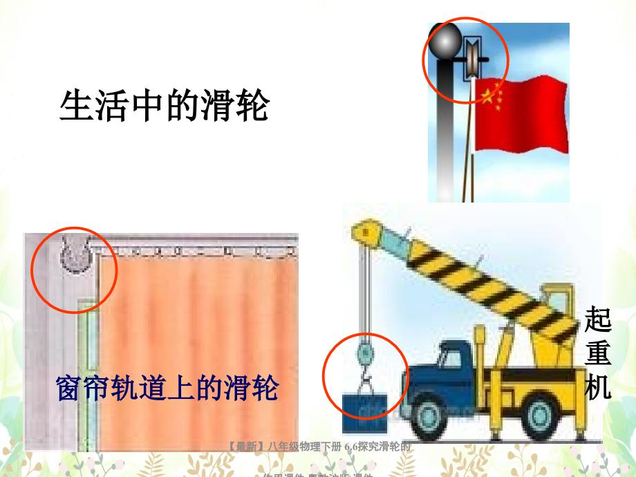 最新八年级物理下册6.6探究滑轮的作用课件粤教沪版课件_第2页