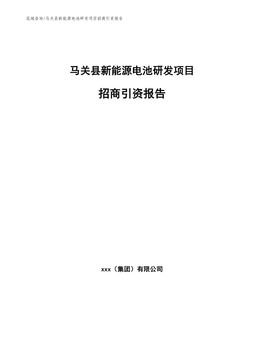 马关县新能源电池研发项目招商引资报告_第1页