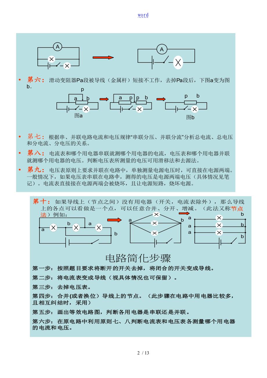 初中物理电路分析报告方法以及典型例题超级有用_第2页