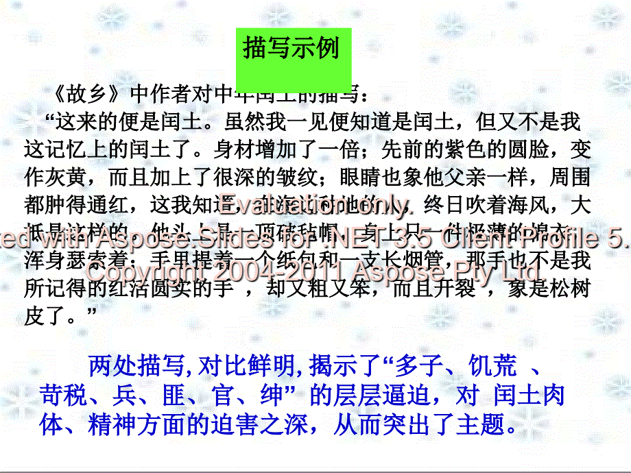 高中语文人教新课标必修二表达交流直面挫折学习描写课件_第2页