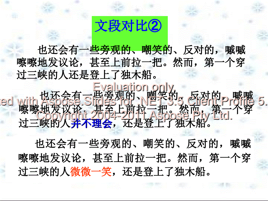 高中语文人教新课标必修二表达交流直面挫折学习描写课件_第4页