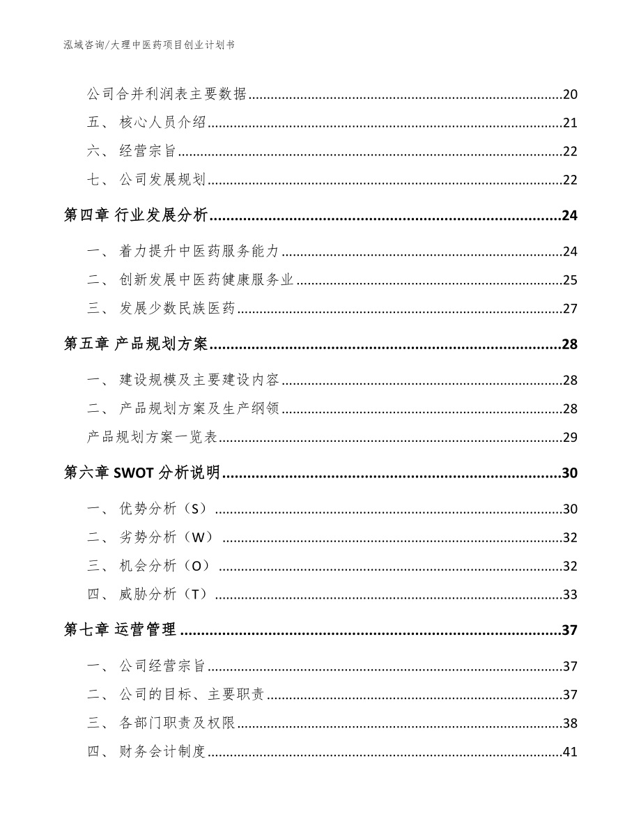 大理中医药项目创业计划书_第2页