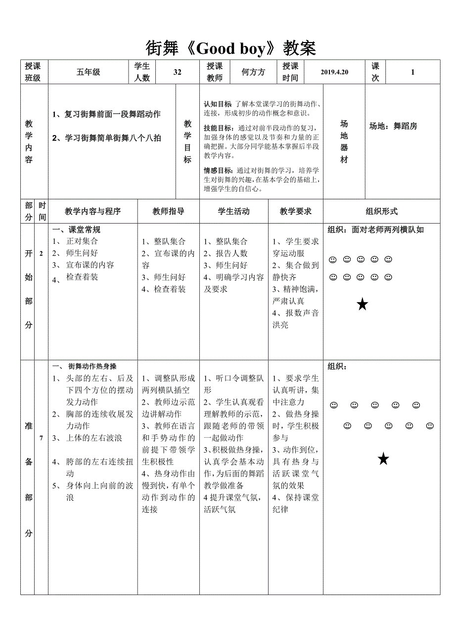 街舞《Good boy》教案.doc_第1页