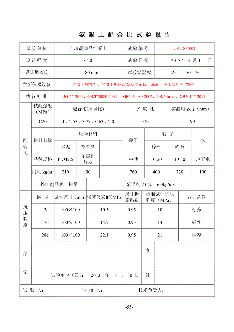 混凝土配合比试验报告_第2页