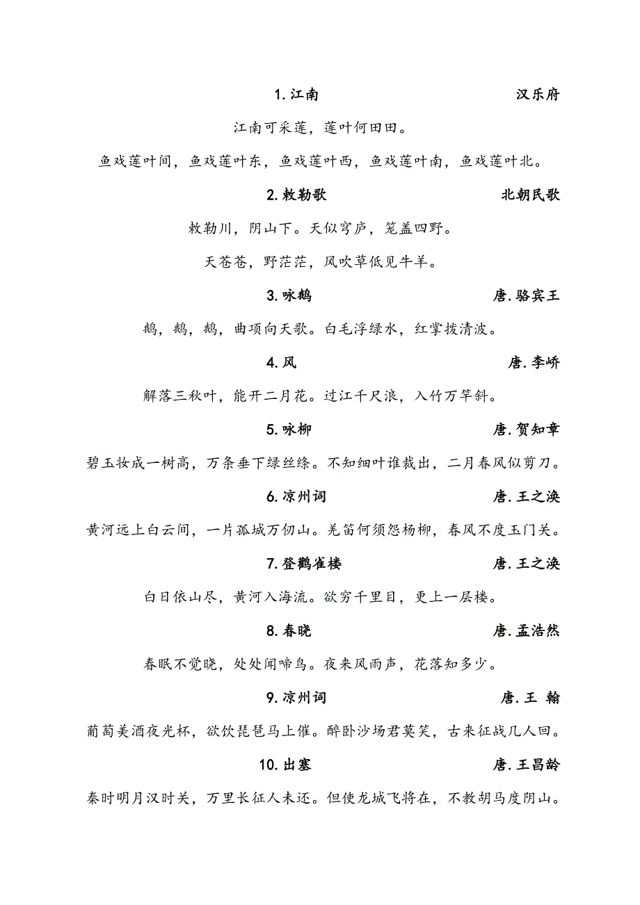 小学生必背古诗80首-完整版_第1页