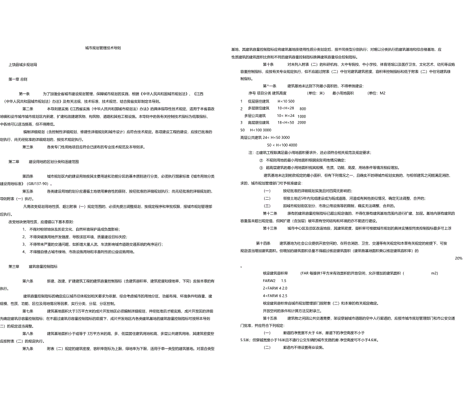 上饶城规划管理条例_第1页