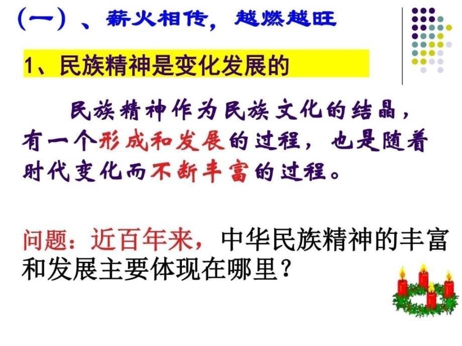 高中政治7.2弘扬中华民族精神课件新人教版必修_第5页