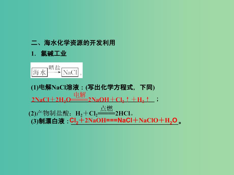 高考化学总复习 4.5海水资源的开发利用 环境保护与绿色化学课件.ppt_第4页