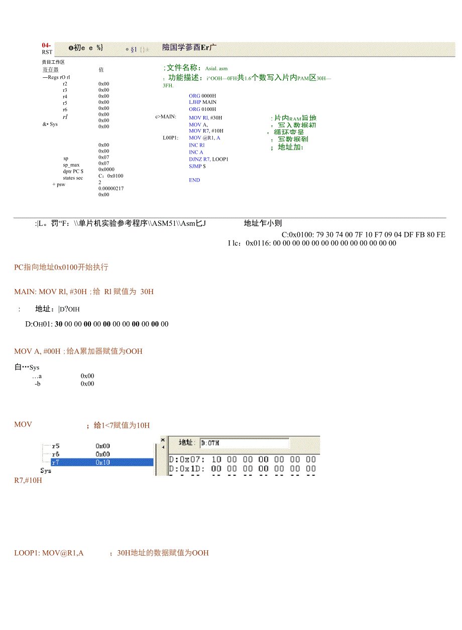 单片机汇编实验报告_第3页