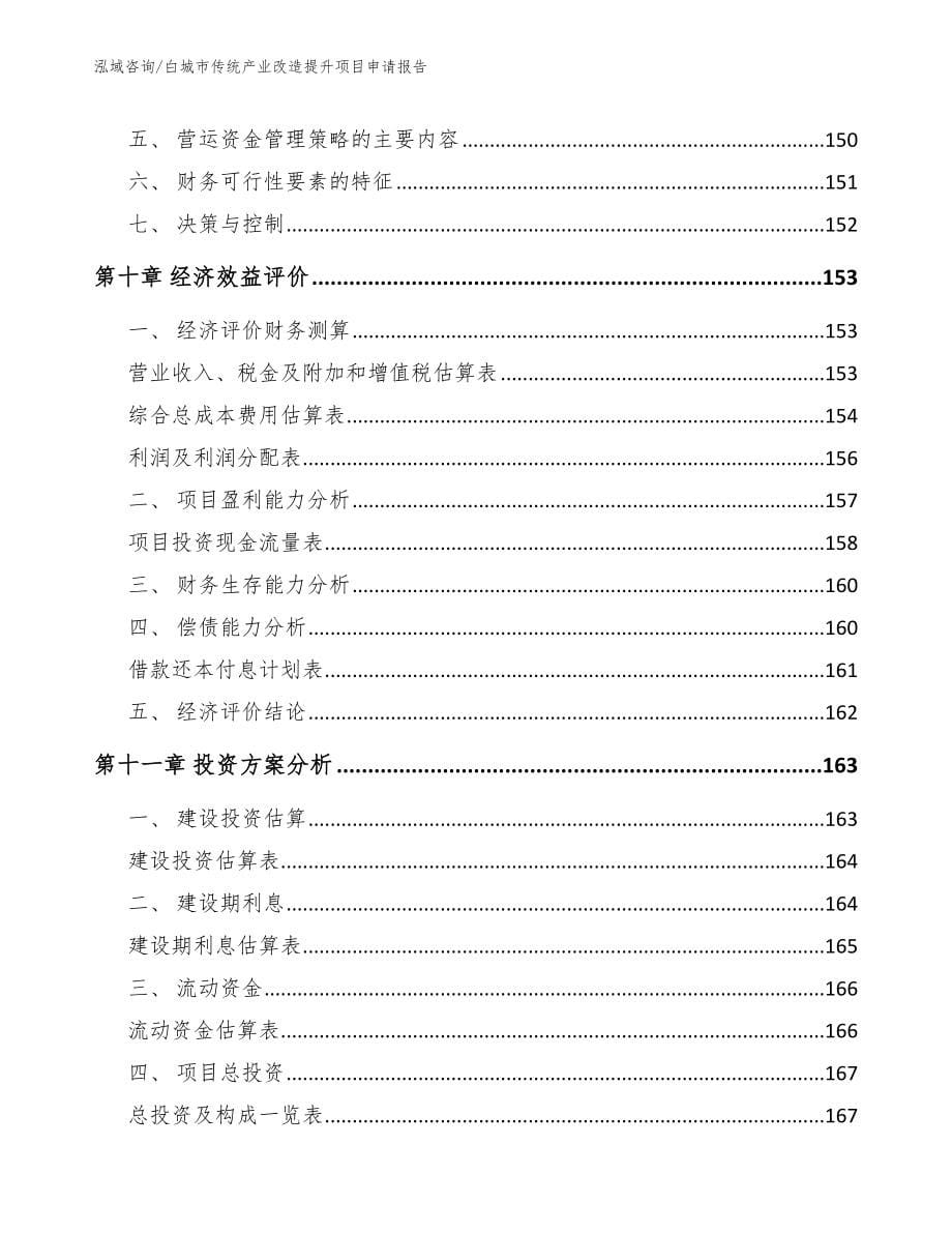 白城市传统产业改造提升项目申请报告_第5页