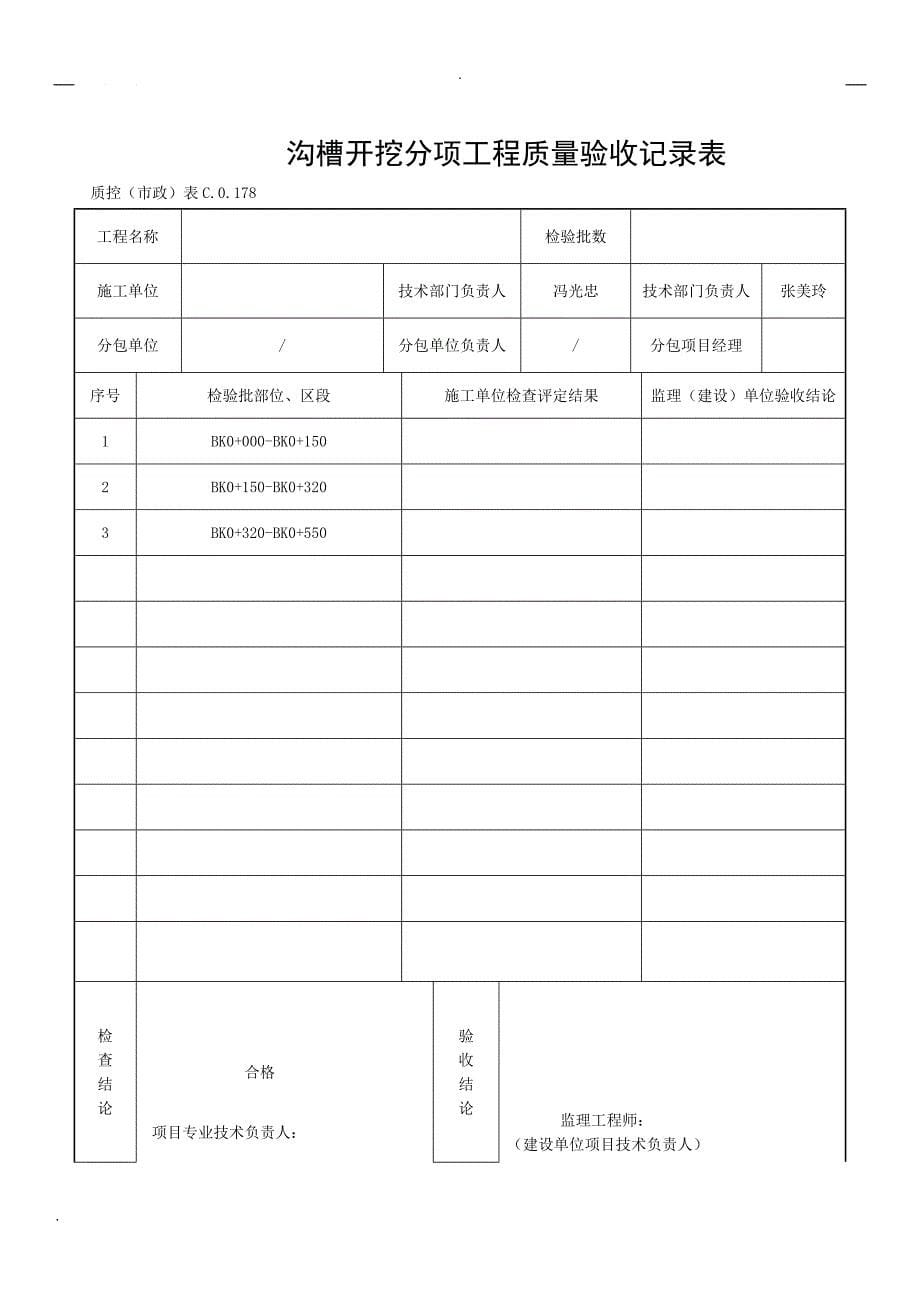 给水排水管道分部工程质量验收记录表_第5页