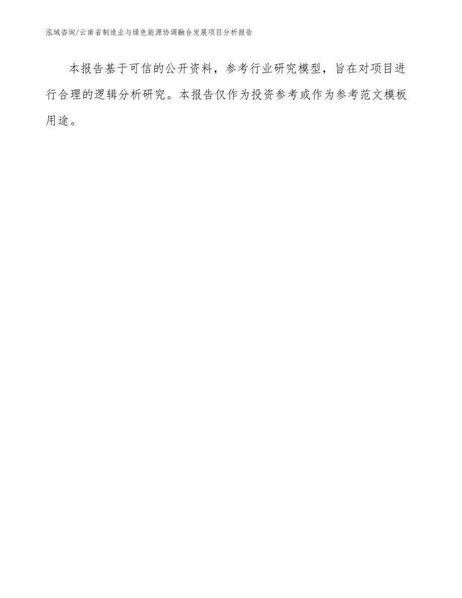 云南省制造业与绿色能源协调融合发展项目分析报告_第5页