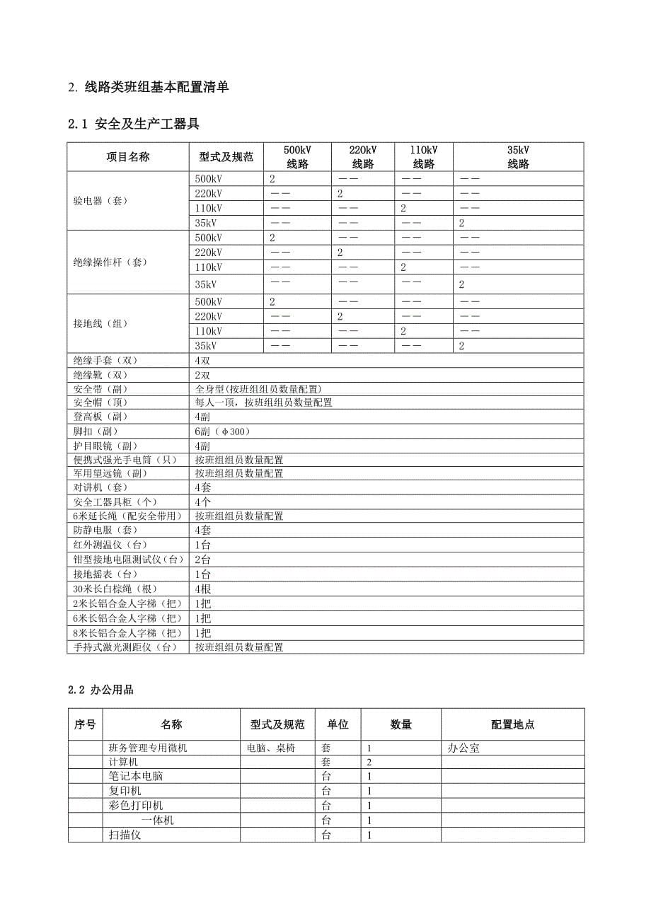 电网公司生产班组基本配置规范_第5页