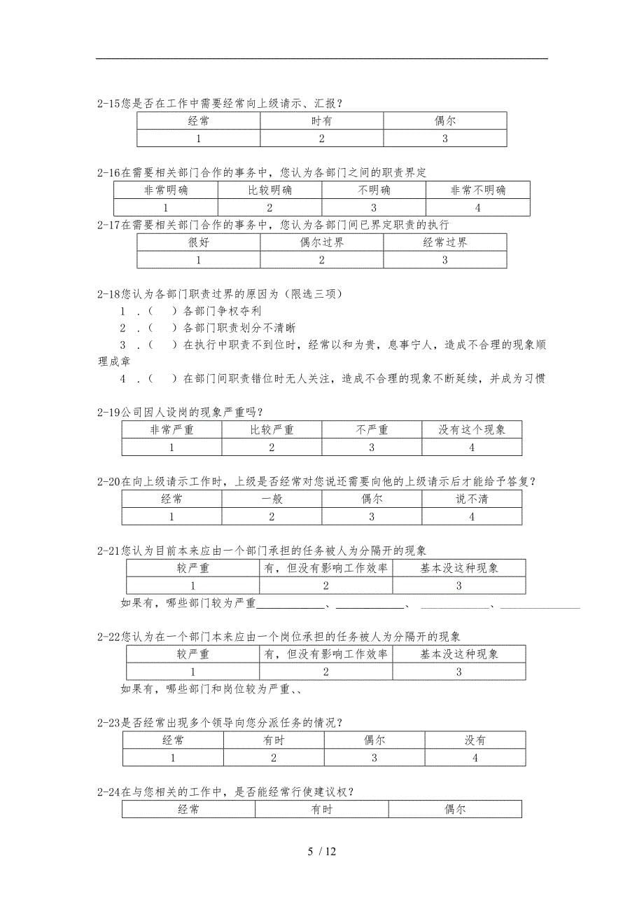 关于黑龙江移动通信的调查问卷_第5页