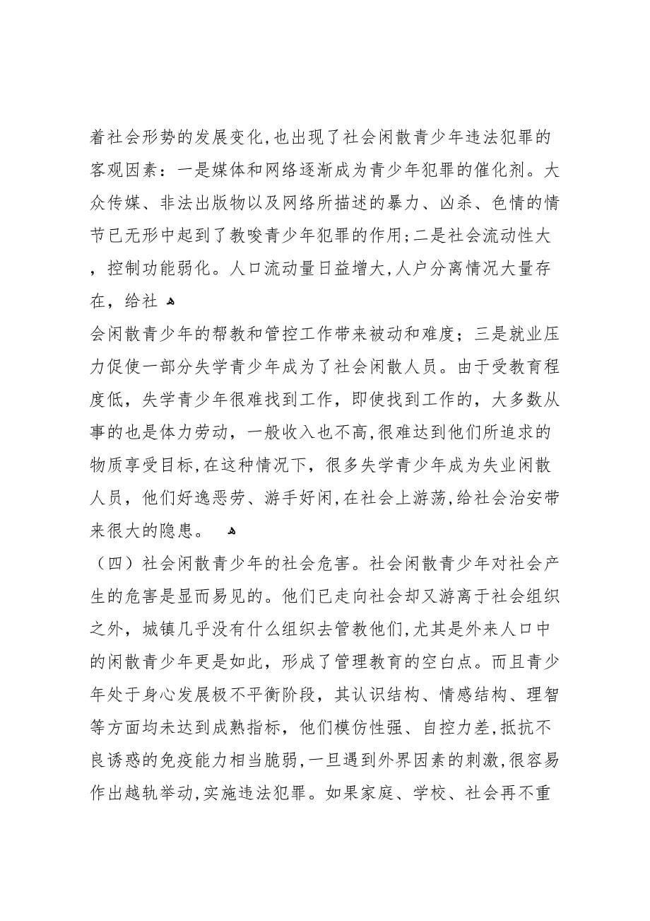 关于社会闲散青少年现状调查分析报告_第5页