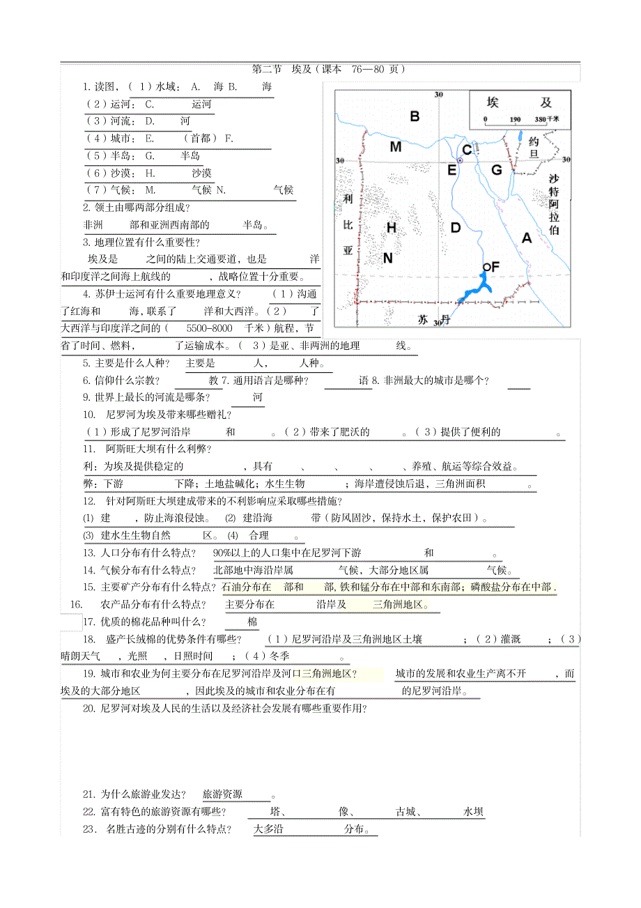 第二节埃及(湘教版)_文学艺术-文物考古_第1页