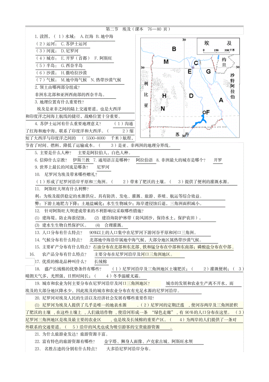 第二节埃及(湘教版)_文学艺术-文物考古_第2页