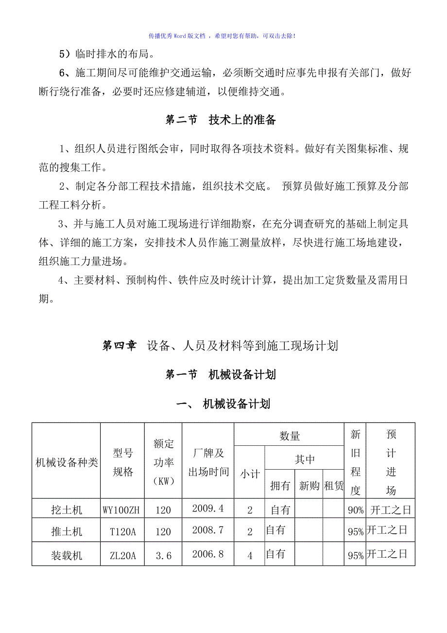 广场硬化建设项目施工组织设计word版_第4页