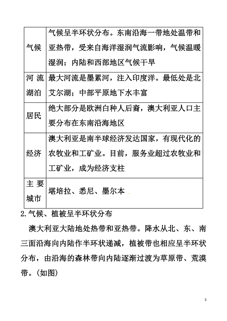 2021学年高中地理区域地理专题08大洋洲和两极地区（讲）（提升版含解析）新人教版必修3_第3页