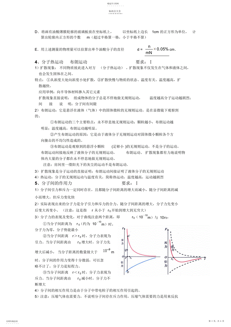 2022年分子动理论知识点与练习_第2页