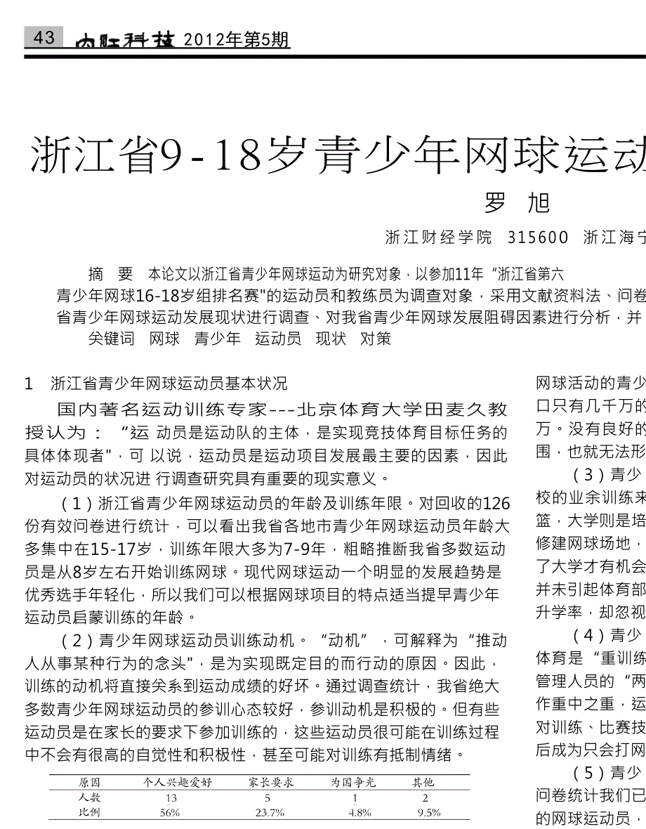 浙江省918岁青少年网球运动发展现状及对策研究_第1页