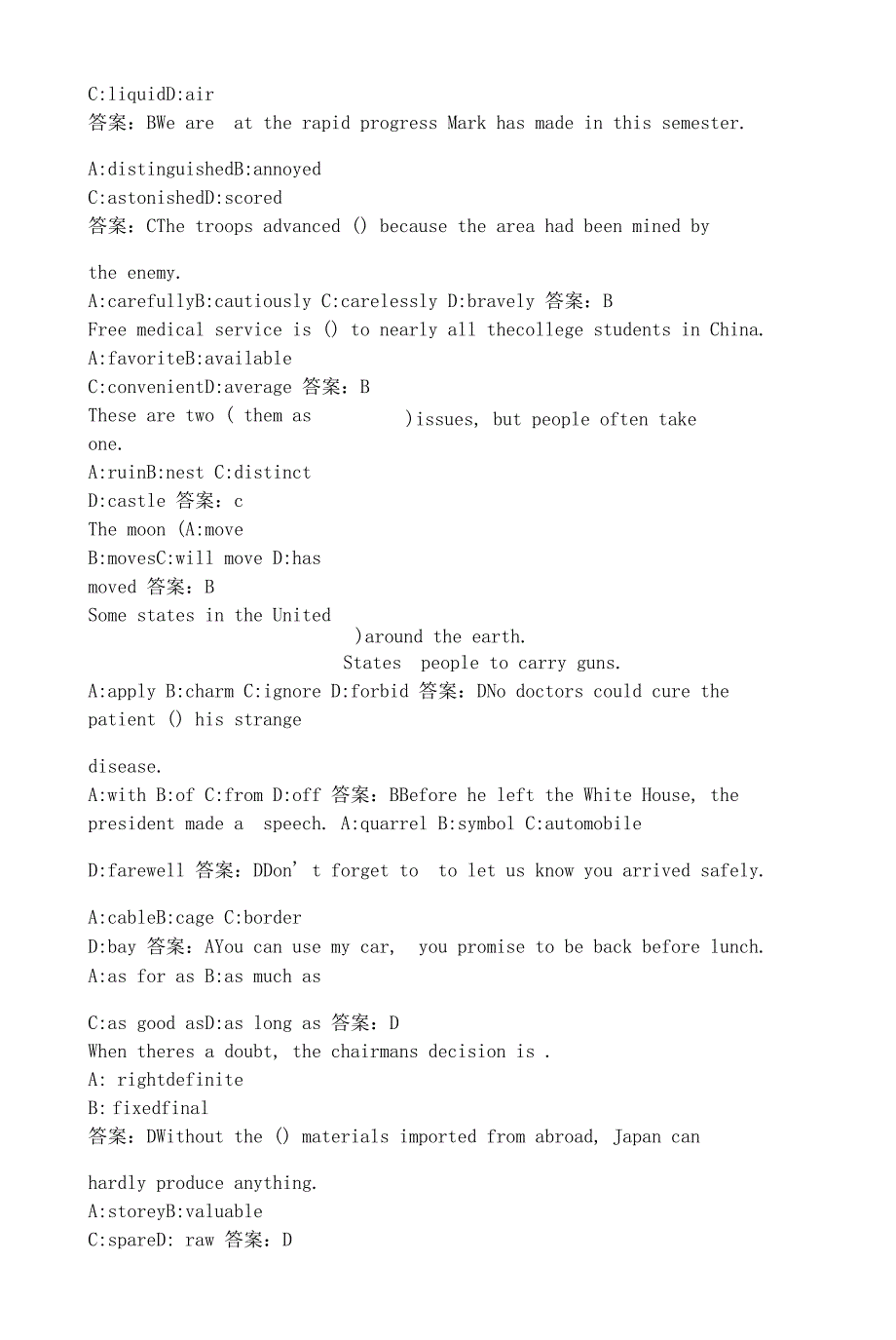 福建师范大学《高级英语(一)》在线作业一-00013.docx_第3页