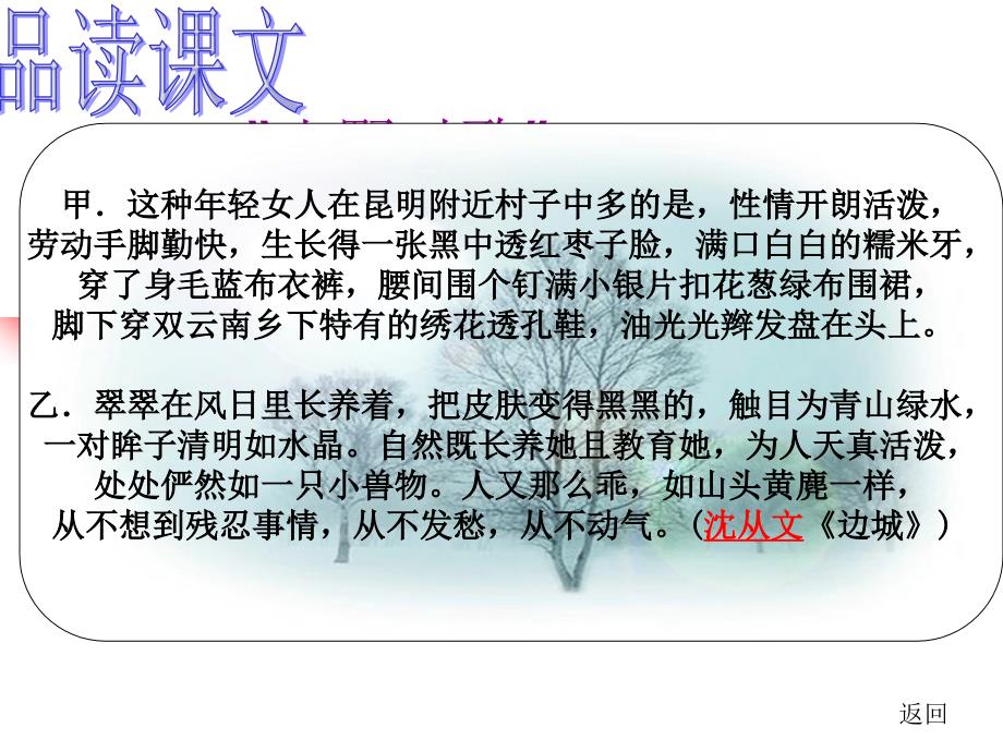 人教版八年级语文下册四单元阅读16云南的歌会示范课件8_第3页