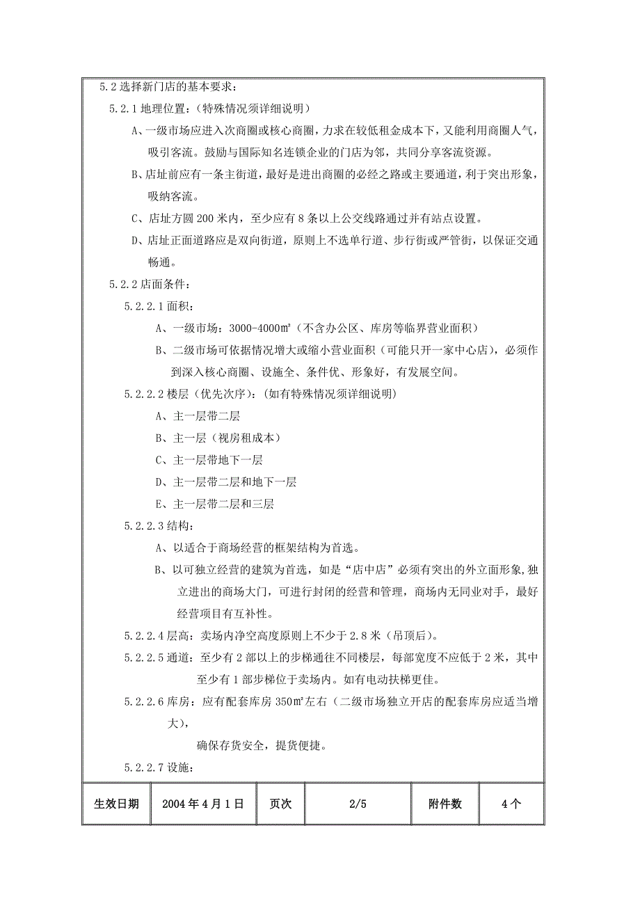 某公司新门店及库房选址管理规定_第3页