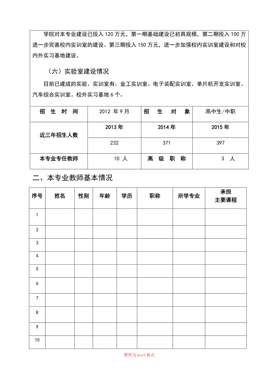 汽车电子技术专业介绍Word版_第3页