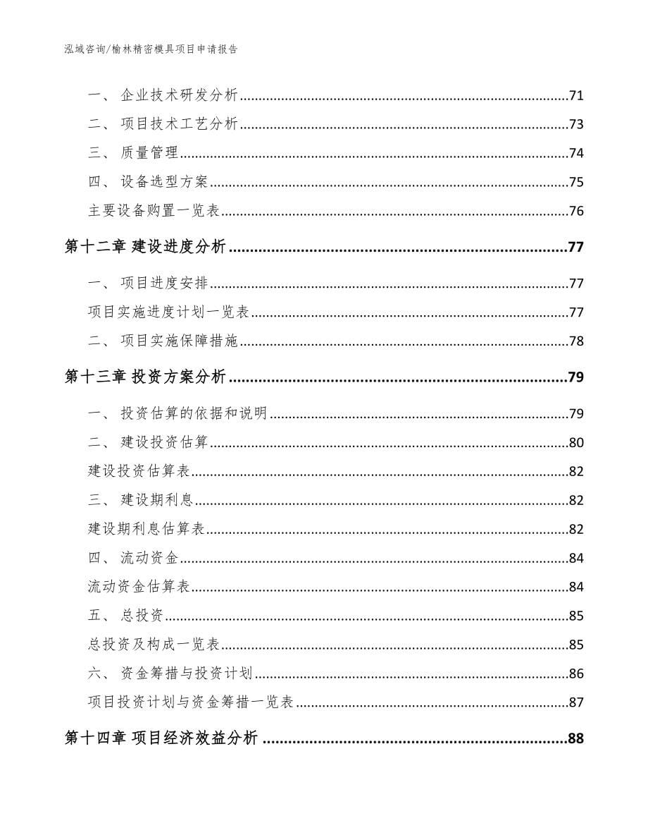 榆林精密模具项目申请报告（范文）_第5页