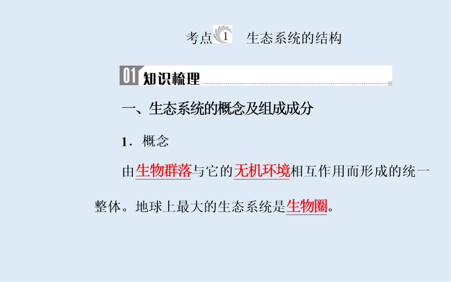 生物高中学业水平测试课件：专题十六考点1生态系统的结构_第4页