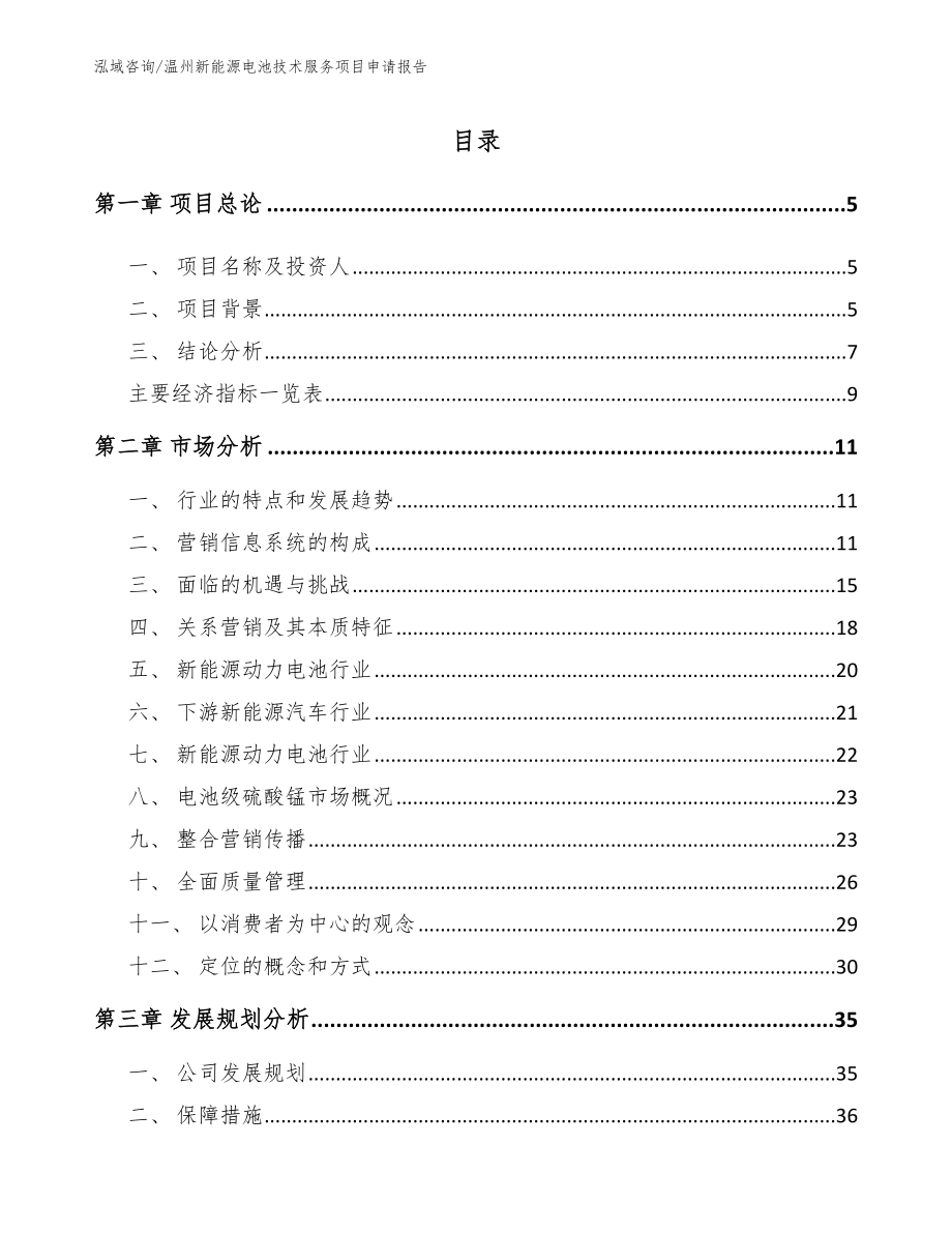 温州新能源电池技术服务项目申请报告_第1页