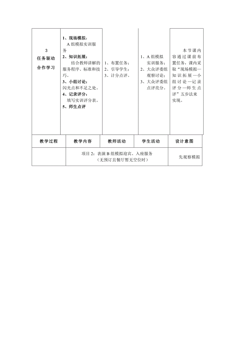 《迎宾领位和入座服务》教学设计内容_第3页