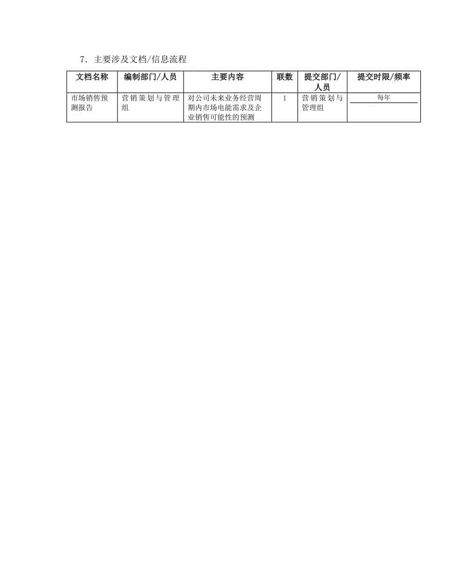 埃森哲苏州供电公司业务流程管理优化设计项目业务流程手册之市场销售预测_第5页