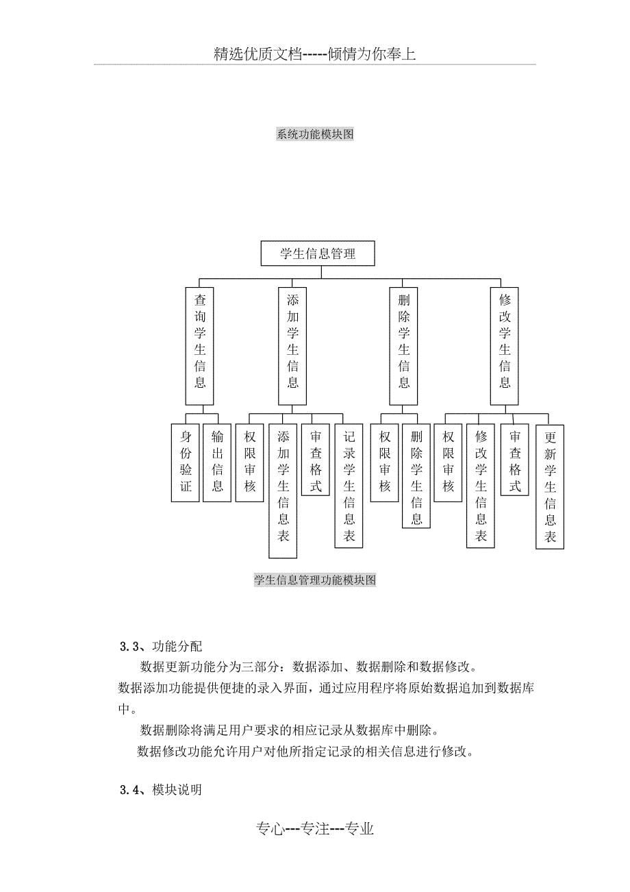 学生管理系统设计结构说明_第5页