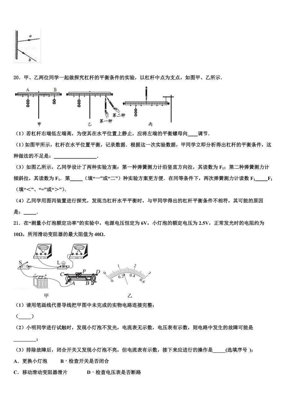 广西百色市2023学年中考试题猜想物理试卷（含答案解析).doc_第5页