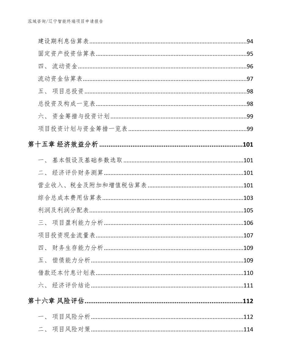 辽宁智能终端项目申请报告模板范本_第5页