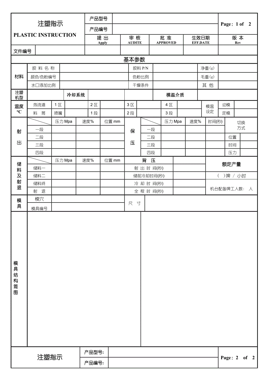 注塑工艺通用作业指导书(SOP)_第1页