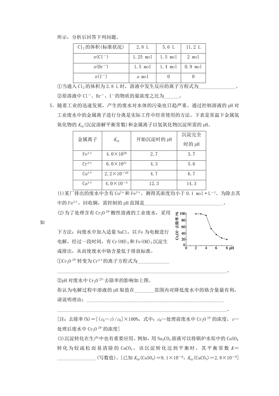 高考化学二轮复习训练压轴题四图像表格中数据和结果的分析_第3页