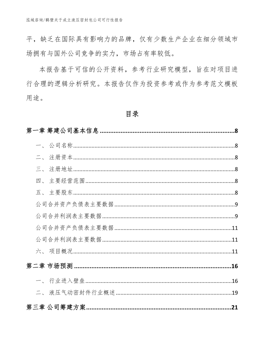 鹤壁关于成立液压密封包公司可行性报告_模板参考_第3页