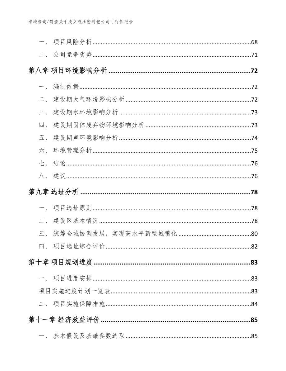 鹤壁关于成立液压密封包公司可行性报告_模板参考_第5页