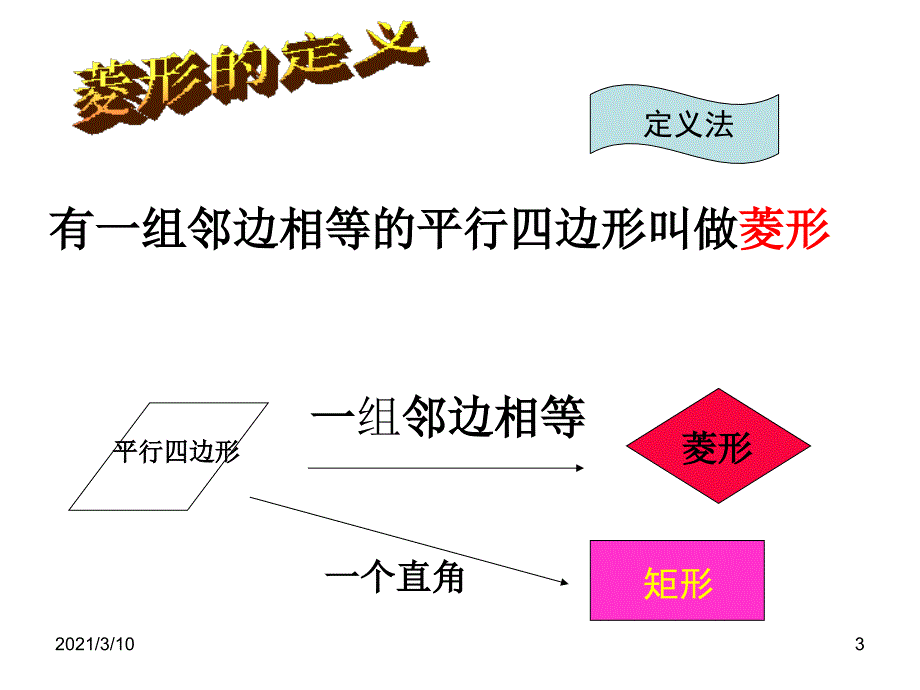 菱形性质与判定课件第一课时ppt_第3页