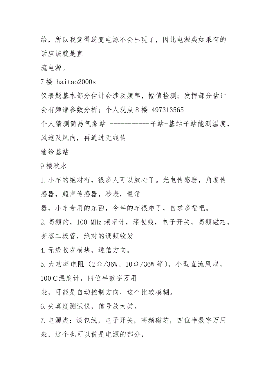 2021电子设计大赛器件清单分析综合_第4页