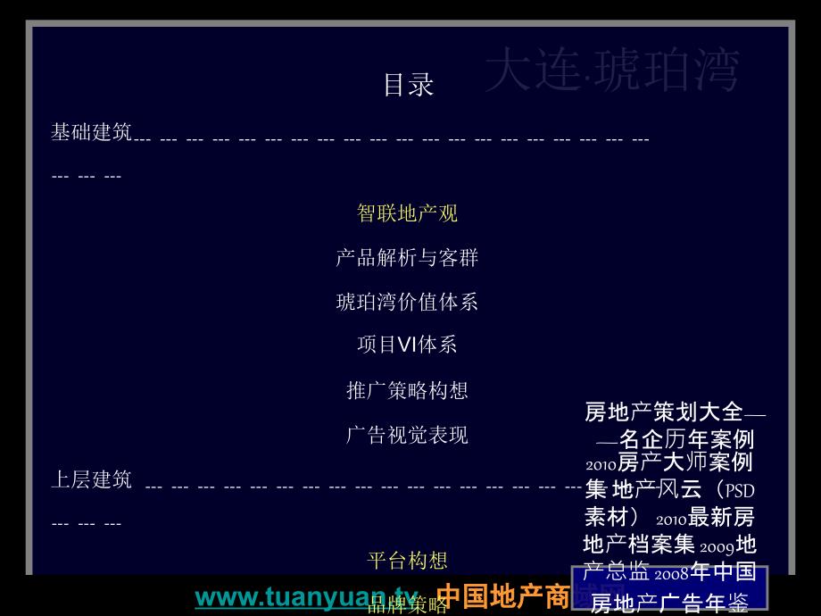 【住宅地产营销策划】智联2006年大连琥珀湾推广包装方案教学教材_第4页