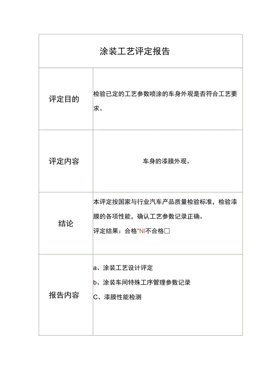 涂装工艺评定报告(面漆)_第2页