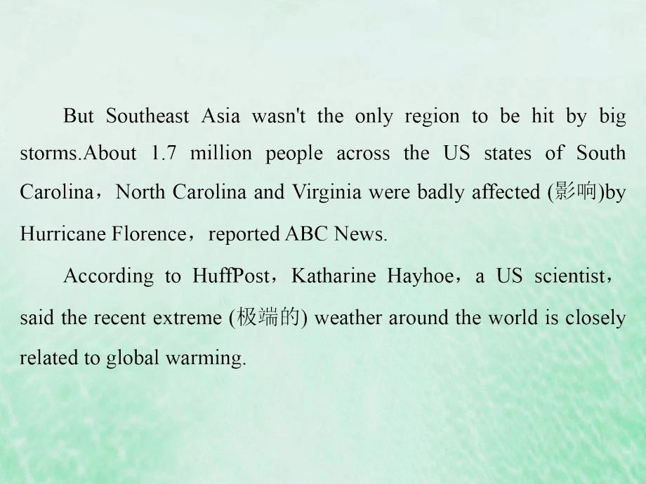 2019-2020学年高中英语 Unit 5 The power of nature Section Ⅰ Warming Up &amp;amp; Pre-reading &amp;amp; Reading&amp;mdash;Comprehending课件 新人教版选修6_第4页