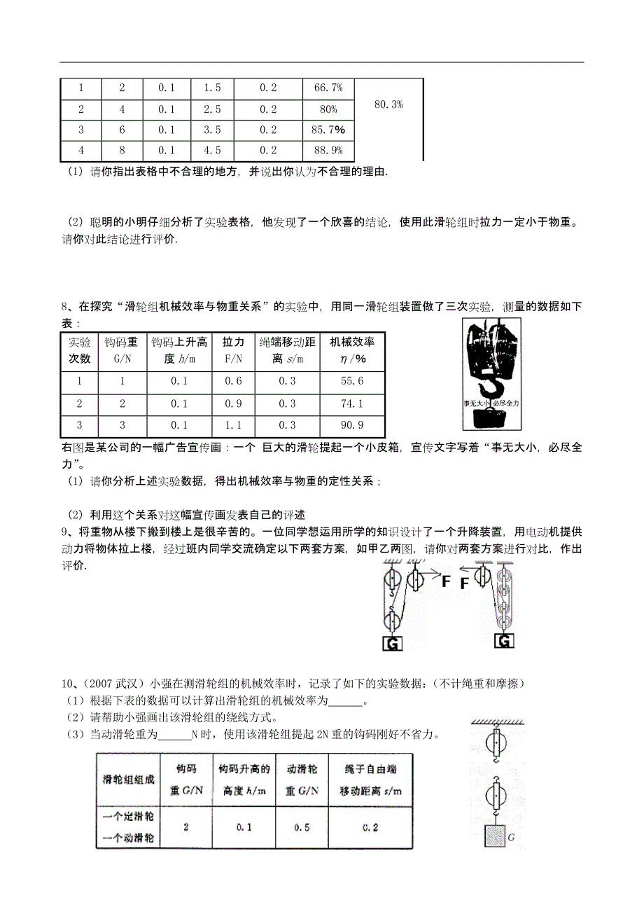 物理实验滑轮组机械效率_第3页